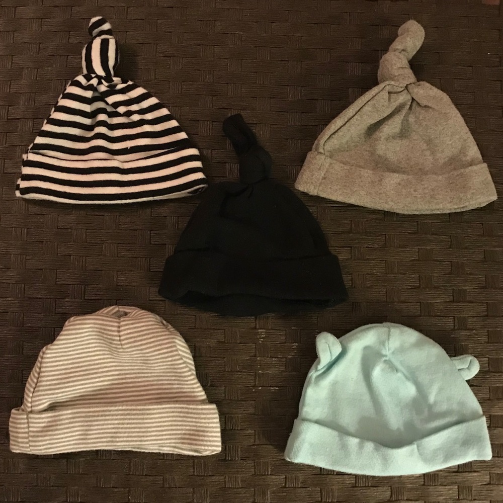 Lot of newborn hats